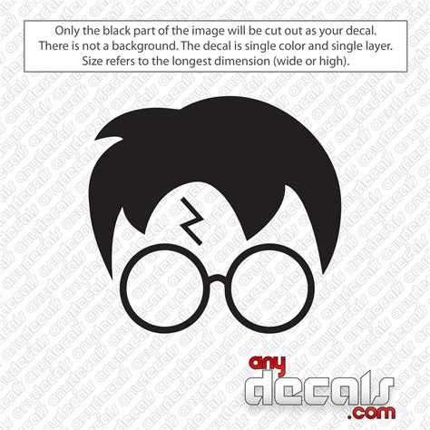 Harry Potter Scar Glasses Decal Sticker - AnyDecals.com