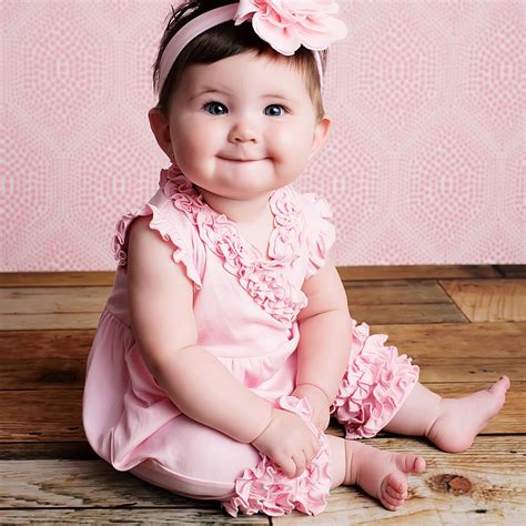 Pink Baby Girl Romper - Ava by Lemon Loves Layette