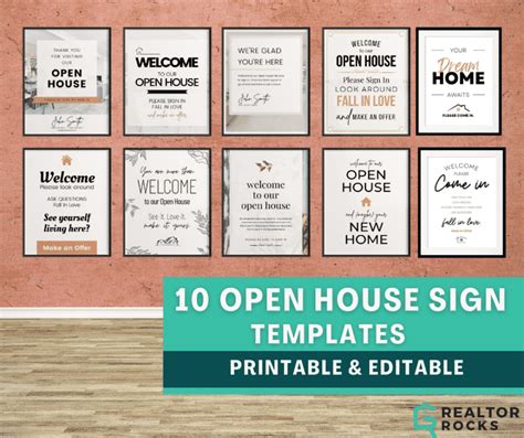 10 Open House Sign Templates For Realtor And Real Estate – Editable ...