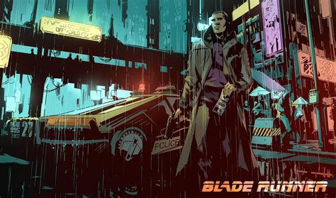 cyberpunk, Blade Runner, rain, Rick Deckard, Spinner HD Wallpaper