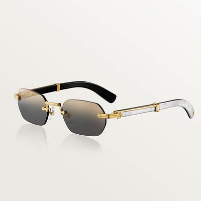 CRESW00605 - Première de Cartier Sunglasses - Smooth golden-finish ...