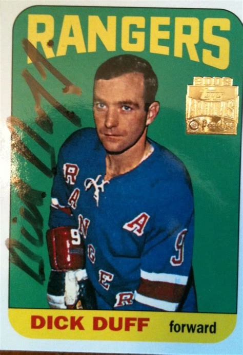 Dick Duff Hockey Cards, Baseball Cards, Rangers Hockey, New York ...