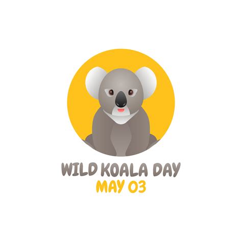 vector graphic of wild koala day good for wild koala day celebration. flat design. flyer design ...