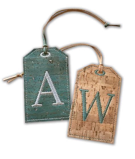 Great guy gift! Create classy Monogrammed Cork Luggage Tags - right in ...