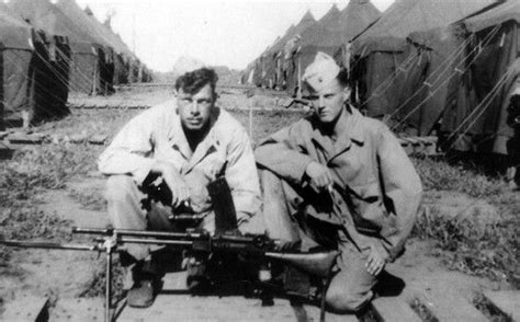 Private First Class Lee Marvin, USMC Lee Marvin (left) and fellow Marine Wade Rayborn pose with ...