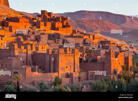 Sunrise over Ait Benhaddou, Atlas Mountains, Morocco Stock Photo - Alamy