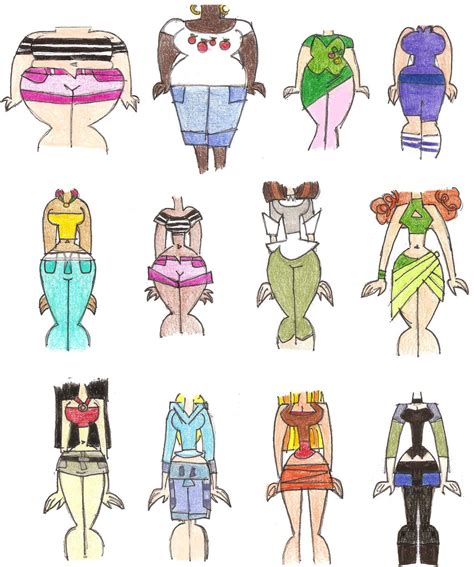 Total Drama- Female Body Types by isamisa on DeviantArt