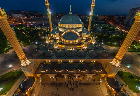 Akhmad Kadyrov Mosque at night #7