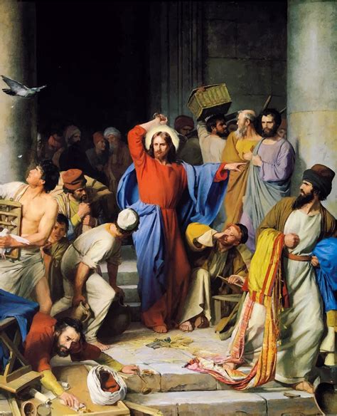 jesus cleanses the temple painting - Clip Art Library