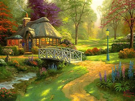 Storybook Cottage Garden Desktop Wallpapers - Top Free Storybook ...