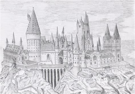 Harry Potter Castle Drawing at PaintingValley.com | Explore collection ...