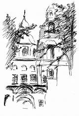 Monastery Drawing At PaintingValleycom  Explore Collection Of sketch template