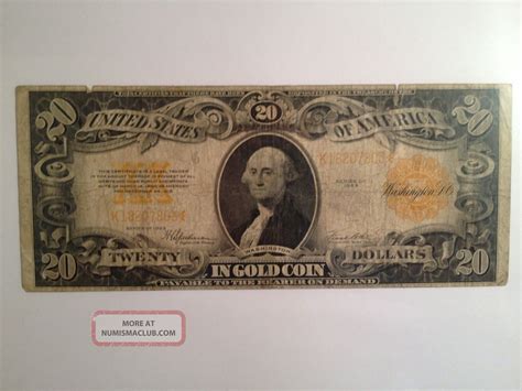 Us $20 Gold Certificate Series Of 1922,