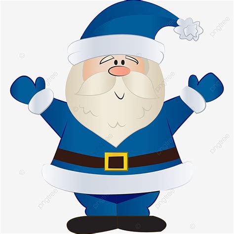 Santa Claus Head Clipart Vector, Blue Santa Claus Clipart, Blue Clipart ...