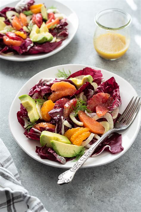 Radicchio Salad with Citrus Vinaigrette - Flavor the Moments