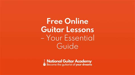 Free Online Guitar Lessons - Your Essential Guide