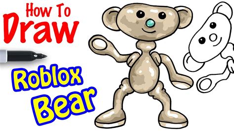 How to Draw Roblox Bear (Alpha) - YouTube