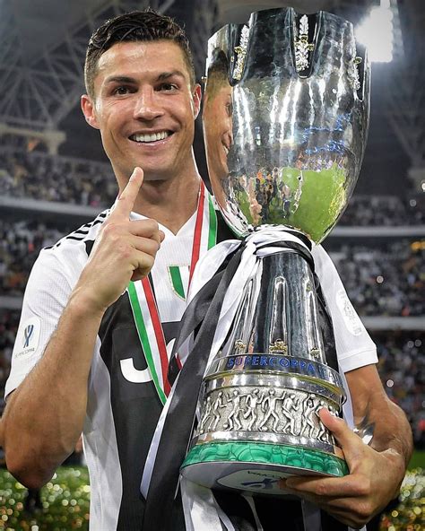 New trophy for @cristiano 🏆⠀ ⠀ ⚪⚫ Record 8th Italian Super Cup for ...