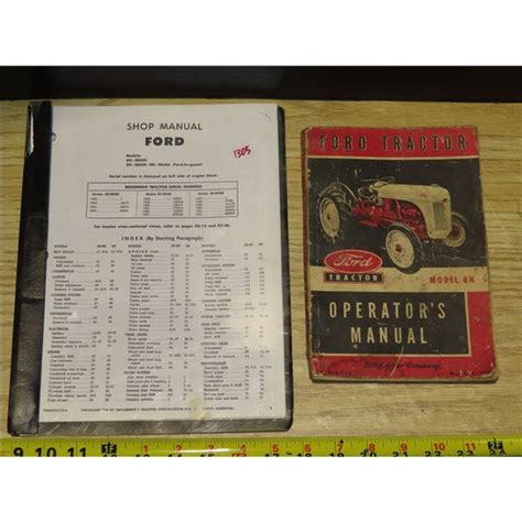 Ford Tractor Model 8N Operator's Manual & Ford Tractor Shop Manual ...