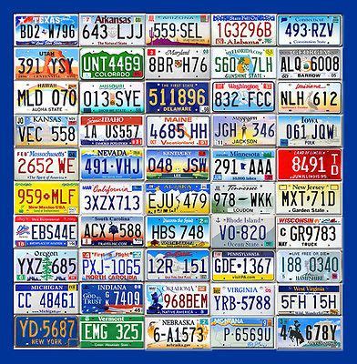 Complete Set of USA License Plates From All 50 States Craft for sale ...