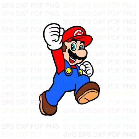 Super Mario Jumping Svg Dxf Eps Pdf Png Cricut Cutting File - Etsy