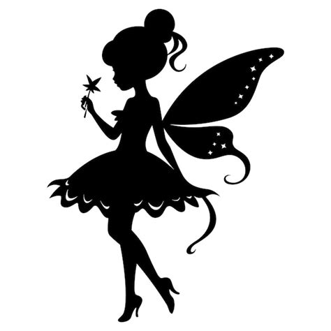 Premium Vector | Cute fairy silhouette