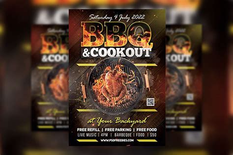 Photorealistic BBQ Flyer Template Free Download | Resource Boy