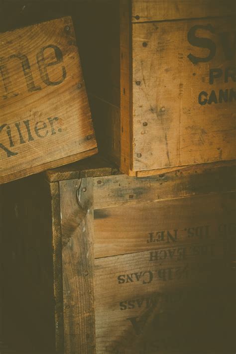 Vintage Wooden Boxes Free Stock Photo - Public Domain Pictures