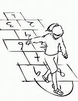 Hopscotch Coloring Page  Home sketch template