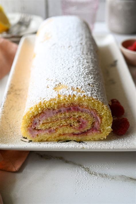 Raspberry lemon jelly roll cake - Mia Kouppa, Greek recipes and more