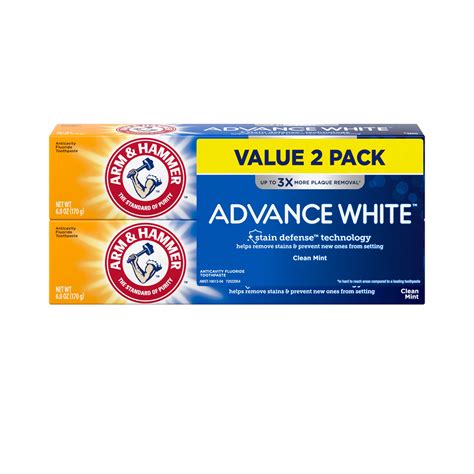 Arm & Hammer Advance White Clean Mint Anticavity Fluoride Toothpaste, 2 Pk - Shop Toothpaste at ...