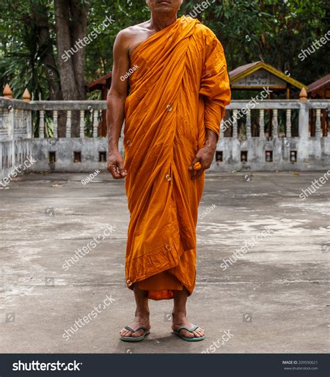 Buddhist Monk Meditation Standing Pose Peace Stock Photo 209590621 | Shutterstock