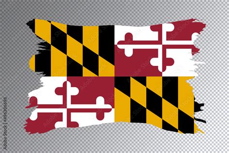 Maryland state flag, Maryland flag Stock Illustration | Adobe Stock