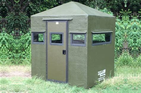 Fiberglass Deer Blind Green Classic 4X6 with Door on 6' Side Dillon ...