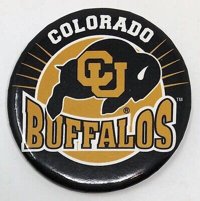 University of Colorado CU Buffs Buffaloes Football black & gold Pinback Button | eBay