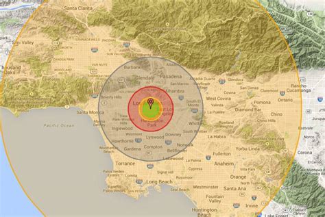 Nuclear Bomb Effects Map