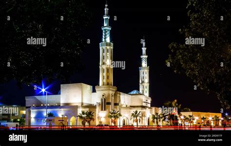 Masjid Night view near Dammam Corniche -Saudi Arabia Stock Photo - Alamy