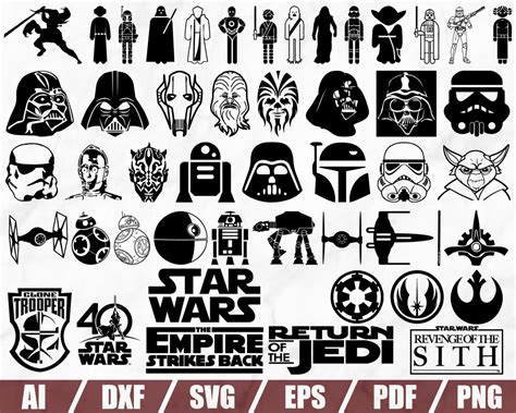 Star Wars Svg Star Wars Silhouette Star Wars Vector Star Wars Clipart ...