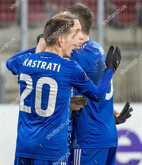 Dinamo Zagreb Players Celebrate Their First Editorial Stock Photo ...