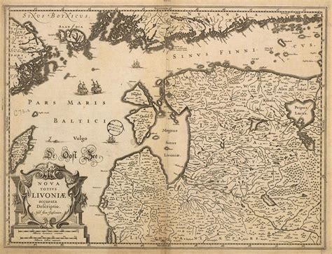 Ancient Map of Livonia 1641 Rare Map Old Map Fine | Etsy