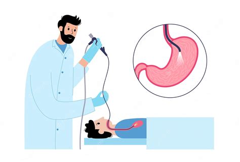 Premium Vector | Gastroscopy procedure Gastroenterologist uses a ...