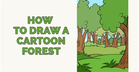 How to Draw a Cartoon Forest in a Few Easy Steps | Easy Drawing Guides | Drawing tutorials for ...