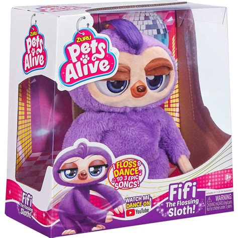 Zuru Pets Alive Fifi the Flossing Sloth Battery-Powered Robotic Toy | BIG W