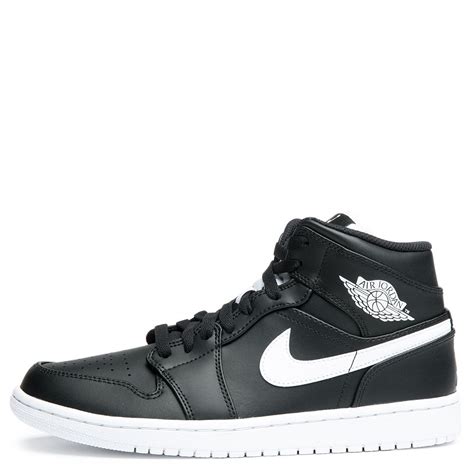 AIR JORDAN 1 MID BLACK/WHITE-WHITE