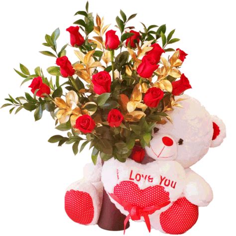 2 feet tall Teddy Bear with Luxurious Bouquet of Roses - Love Flowers Miami