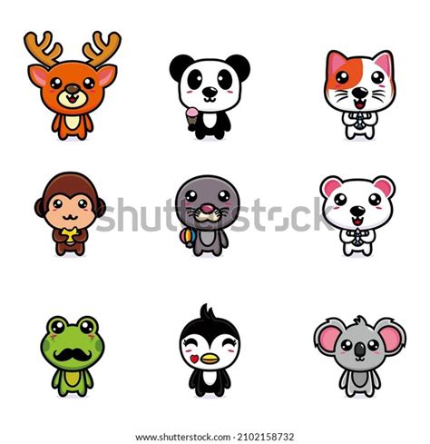 Various Animal Mascot Character Design Cartoon Stock Vector (Royalty Free) 2102158732 | Shutterstock