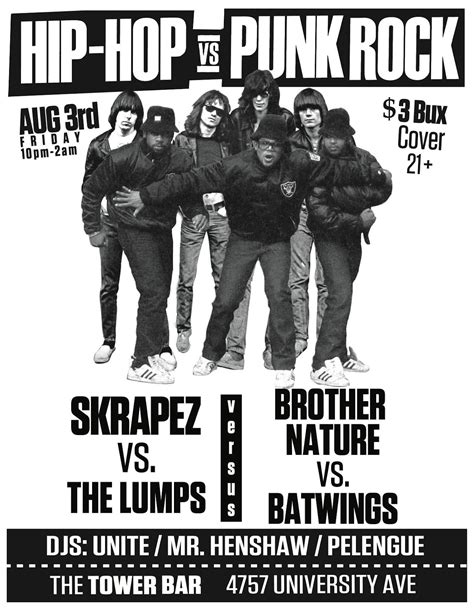 BATWINGS: HIP-HOP VS. PUNK ROCK @ THE TOWER BAR. SAN DIEGO, CA. FRIDAY, AUGUST 3RD. 8/3/12