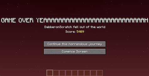 the death screen in my new pack... : r/MinecraftMemes