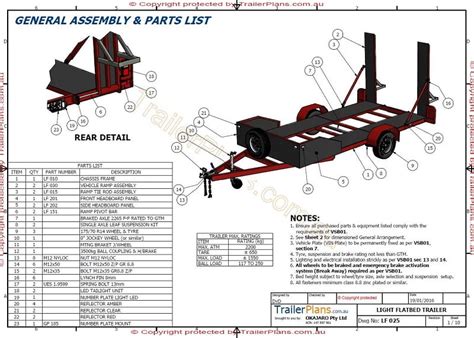 Single Axle Flatbed Car Trailer Plans - New Release - TRAILER PLANS