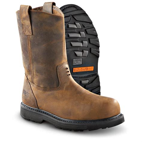 Men's Timberland PRO® Steel Toe Wellington Boots, Brown - 151138, Work Boots at Sportsman's Guide